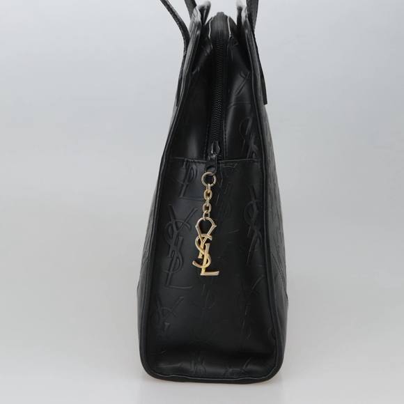 SAINT LAURENT Shoulder Bag PVCCanvas Black Gold Auth yk15945 - Picture 5 of 16